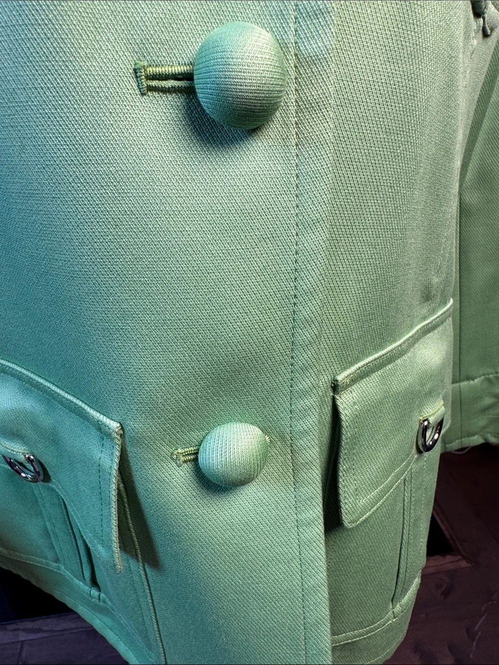 Tory Burch Lime Green Sgt. Pepper Twill Utility Blazer with pants